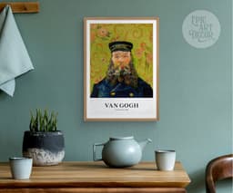Van Gogh The Postman Portrait Print, Post-Impressionism Wall Art for Living Room 6