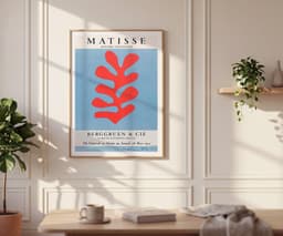 Matisse Wall Art Print, Papiers Découpés Poster, Red Blue Modern Print for Living Room, Housewarming Gift 8