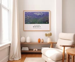 Claude Monet Water Lilies Agapanthus Print, Floral Decor, Impressionist Wall Art 6