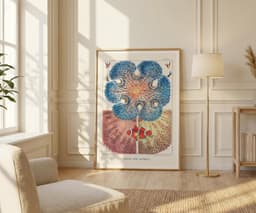 Ocean Wall Art Print, Barrier Reef Anemones by William Saville-Kent, Vintage Coastal Decor, Fine Art Print 5