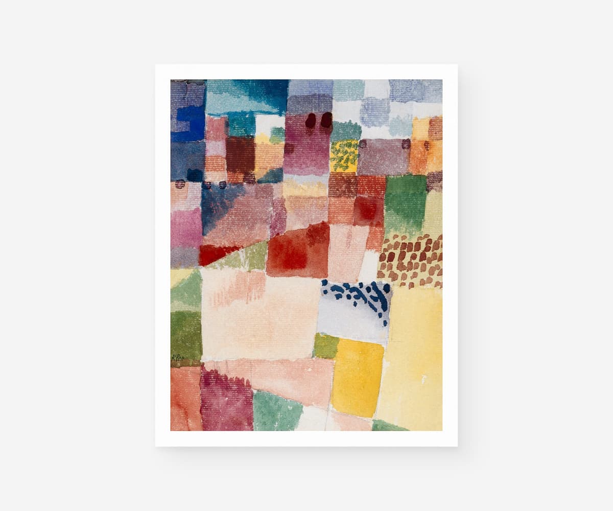 Paul Klee Abstract Art Print: Motif Hammamet Modernism Wall Art, Warm Earth Tones (Giclée)