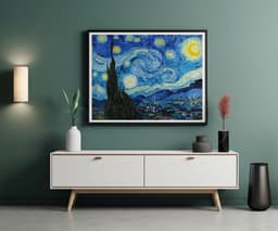 Starry Night Van Gogh Print Wall Art, Blue Sky Stars Decor, Iconic Fine Art, Giclée 4
