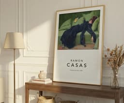Decadent Young Woman After the Dance by Ramon Casas, Retro Art Nouveau Wall Art Print 10