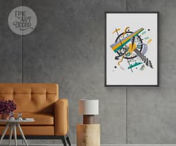 Abstract Art Print, Kandinsky Small Worlds IV 1922, Bauhaus Geometric Decor, Colourful Modern Home Decor, Housewarming Gift 7