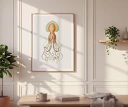 Squid Wall Art Print, Vintage Ernst Haeckel Illustration, Ocean Marine Decor, Coastal Wall Art, Bathroom Art, Giclée Fine Art Print 8