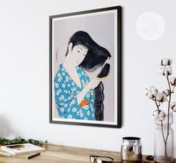 Japanese Wall Art Print, Goyō Hashiguchi, Vintage Wall Decor for Living Room 6