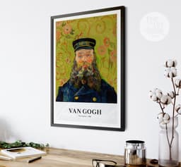 Van Gogh The Postman Portrait Print, Post-Impressionism Wall Art for Living Room 3