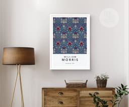William Morris Wall Art Print, Snakeshead Pattern, Arts and Crafts Floral Decor, Vintage Botanical Art, Maximalist Decor, Giclée Print 7