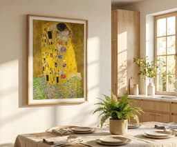 The Kiss Gustav Klimt Print, Gold Romantic Wall Art, Wedding Gift Idea 6