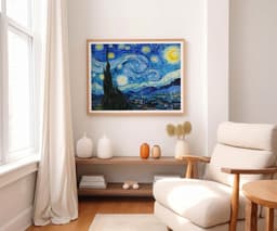 Starry Night Van Gogh Print Wall Art, Blue Sky Stars Decor, Iconic Fine Art, Giclée 6