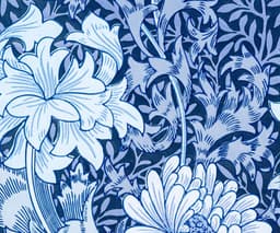 William Morris Poster: Patina Blue Floral Pattern Chrysanthemum, Wall Art Print for Living Room 10