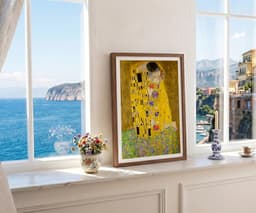 The Kiss Gustav Klimt Print, Gold Romantic Wall Art, Wedding Gift Idea 8