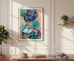 Henri Matisse Wall Art Print: Woman with a Hat, Fauvism Expressionist, Living Room Art, Colourful Portrait, Bold Modern Decor 10