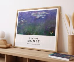 Claude Monet Water Lilies Agapanthus Print, Floral Decor, Impressionist Wall Art 3