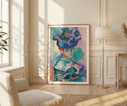 Henri Matisse Wall Art Print: Woman with a Hat, Fauvism Expressionist, Living Room Art, Colourful Portrait, Bold Modern Decor 7