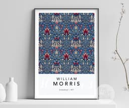 William Morris Wall Art Print, Snakeshead Pattern, Arts and Crafts Floral Decor, Vintage Botanical Art, Maximalist Decor, Giclée Print 5