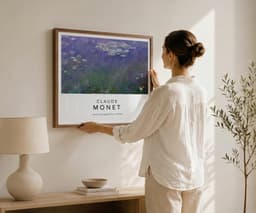 Claude Monet Water Lilies Agapanthus Print, Floral Decor, Impressionist Wall Art 2