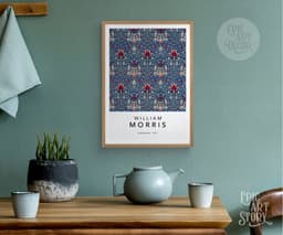 William Morris Wall Art Print, Snakeshead Pattern, Arts and Crafts Floral Decor, Vintage Botanical Art, Maximalist Decor, Giclée Print 6