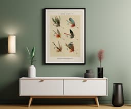Fishing Fly Art Print, Lake Flies Mary Orvis Marbury 1892, Vintage Angling Wall Art, Study Decor, Sporting Gift, Giclée Fine Art Print 4