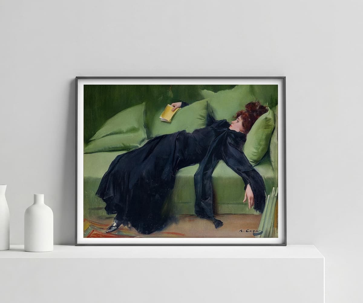 Ramon Casas Print: Decadent Woman After the Dance, Art Nouveau Print for Living Room, Housewarming gift made in the UK