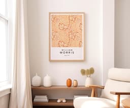 William Morris Wall Art Print, Botanical Apple Pattern 1877, Terracotta Decor, Cottagecore Farmhouse Orange Theme, Giclée Print 6