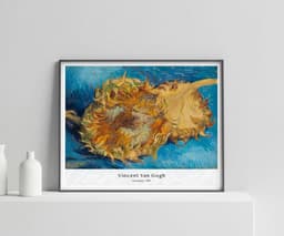Van Gogh Wall Art Print, Sunflowers, Famous Painting for Living Room, Eclectic Home Decor 1