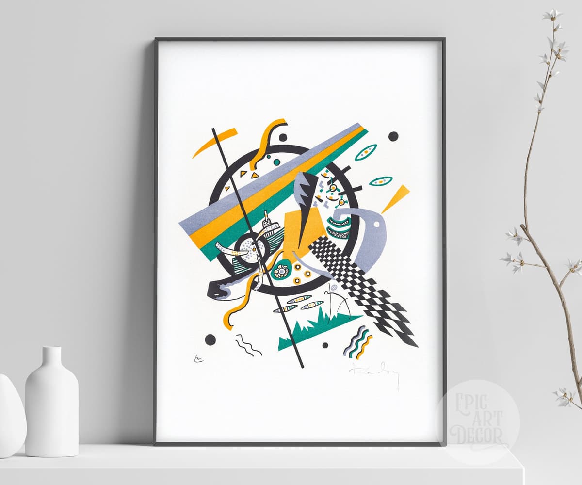 Abstract Art Print, Kandinsky Small Worlds IV 1922, Bauhaus Geometric Decor, Colourful Modern Home Decor, Housewarming Gift