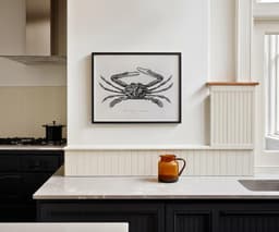 Vintage Crab Illustration Print, Charles D'Orbigny Marine Art, Black White Coastal Decor 6