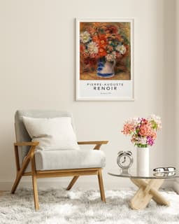 Floral Wall Art Print, Bouquet by Auguste Renoir 1919, Impressionist Flower Decor, Living Room Art, Romantic Decor, Giclée Fine Art Print 5