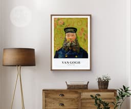 Van Gogh The Postman Portrait Print, Post-Impressionism Wall Art for Living Room 4
