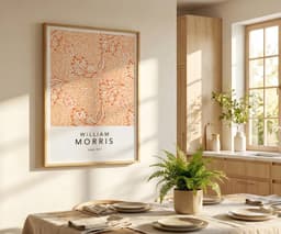 William Morris Wall Art Print, Botanical Apple Pattern 1877, Terracotta Decor, Cottagecore Farmhouse Orange Theme, Giclée Print 9