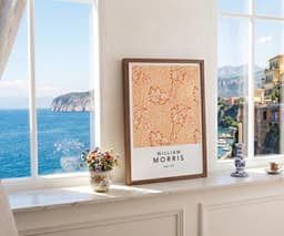 William Morris Wall Art Print, Botanical Apple Pattern 1877, Terracotta Decor, Cottagecore Farmhouse Orange Theme, Giclée Print 8