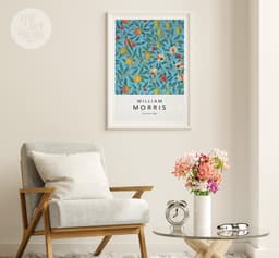William Morris Wall Art Print, Four Fruits Blue Pattern 1862, Botanical Teal Decor, Arts and Crafts Floral Art, Giclée Fine Art Print 6