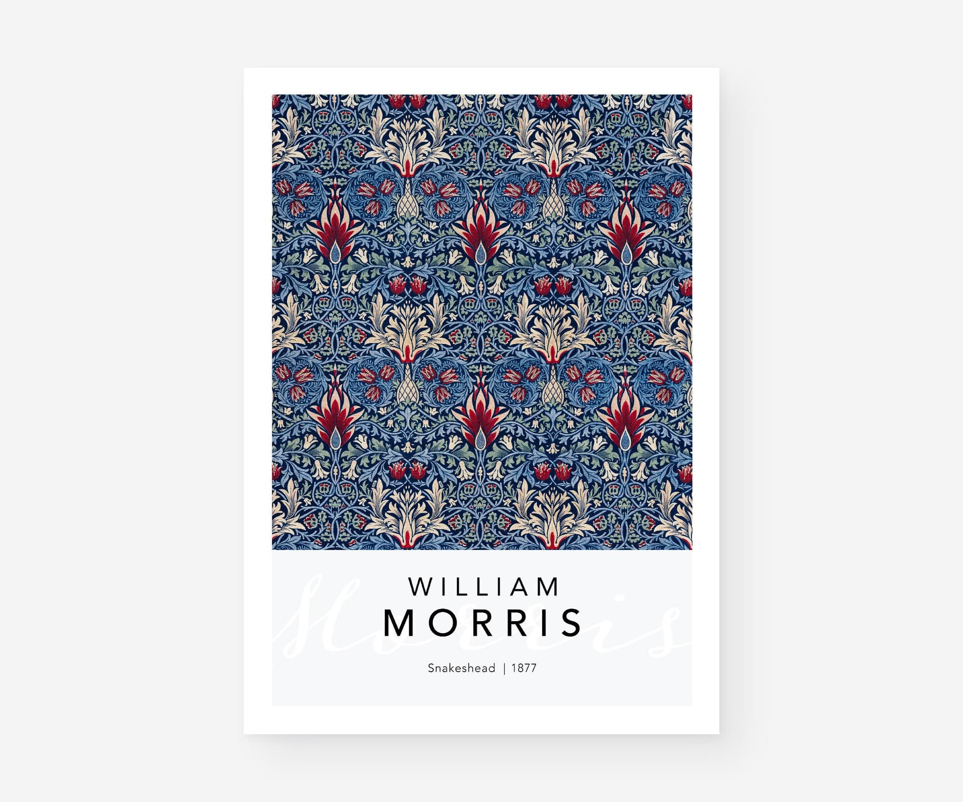 William Morris Wall Art Print, Snakeshead Pattern, Arts and Crafts Floral Decor, Vintage Botanical Art, Maximalist Decor, Giclée Print