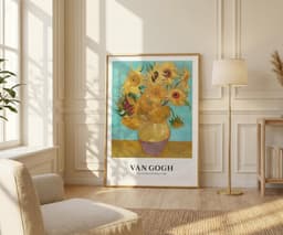 Sunflowers Wall Art Print, Van Gogh Poster, Floral Decor Ideas, Giclée Print 5