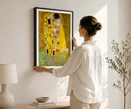 The Kiss Gustav Klimt Print, Gold Romantic Wall Art, Wedding Gift Idea 2