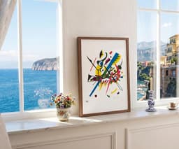 Abstract Art Print, Kandinsky Small Worlds I 1922, Bauhaus Geometric Decor, Colourful Modern Home Decor, Housewarming Gift 9
