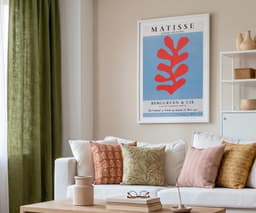 Matisse Wall Art Print, Papiers Découpés Poster, Red Blue Modern Print for Living Room, Housewarming Gift 9