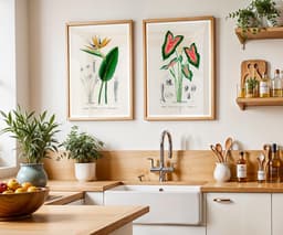 Botanical print set of 2: Bird of Paradise & Elephant Ear Wall Art, Antique Flower Illustrations, D'Orbigny Vintage Decor 8