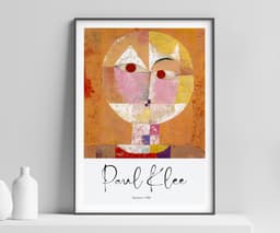 Abstract art print, paul klee senecio, boho terracotta wall art, modern home decor, housewarming gift 1