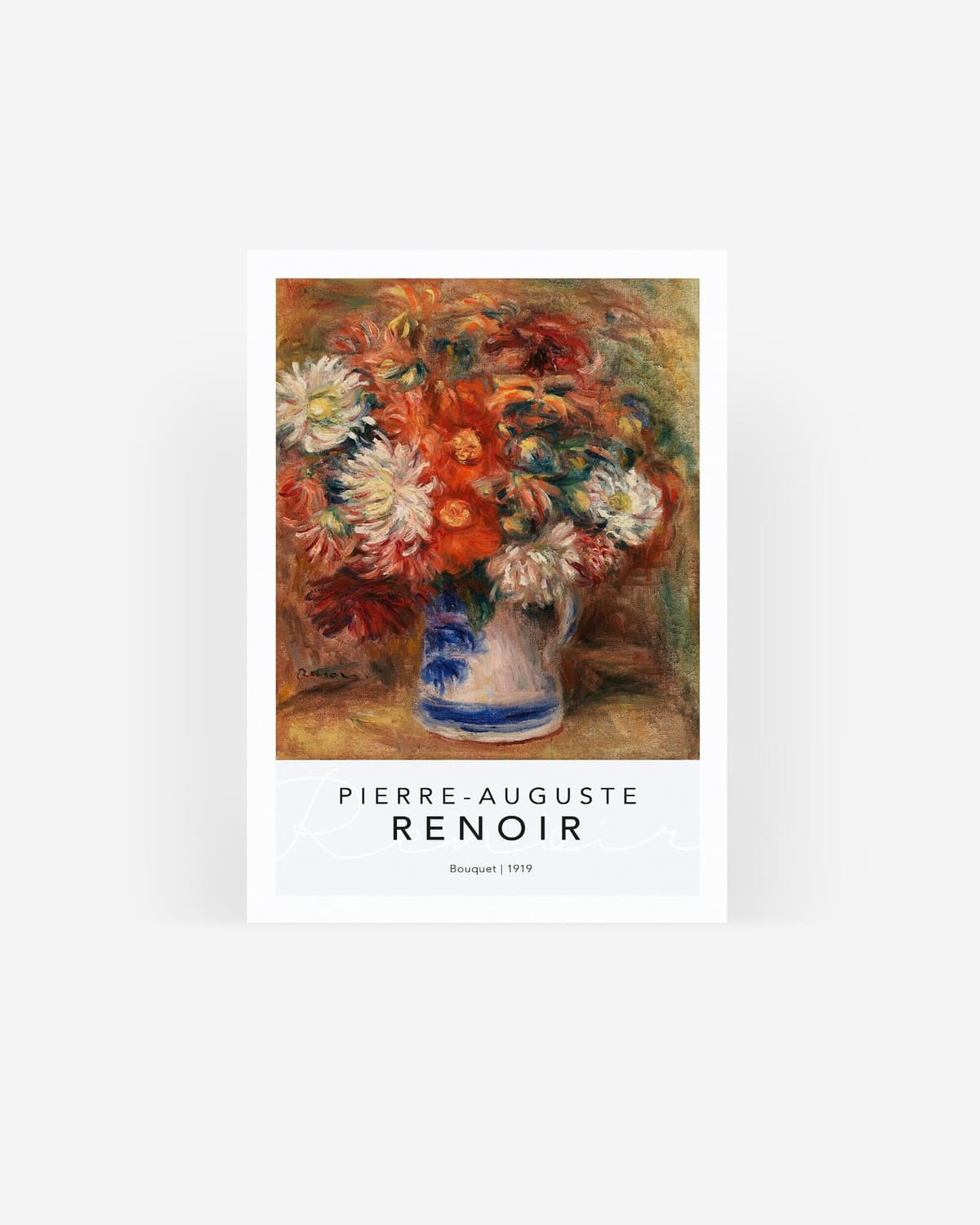 Floral Wall Art Print, Bouquet by Auguste Renoir 1919, Impressionist Flower Decor, Living Room Art, Romantic Decor, Giclée Fine Art Print