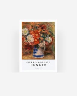 Floral Wall Art Print, Bouquet by Auguste Renoir 1919, Impressionist Flower Decor, Living Room Art, Romantic Decor, Giclée Fine Art Print 1