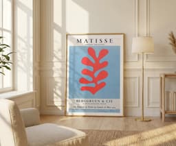 Matisse Wall Art Print, Papiers Découpés Poster, Red Blue Modern Print for Living Room, Housewarming Gift 6