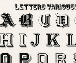 Typography Print Alphabet by Hermann Esser, Vintage Calligraphy Wall Art, Landscape Poster 3