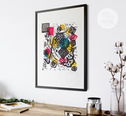 Abstract Art Print, Kandinsky Small Worlds V 1922, Bauhaus Geometric Decor, Colourful Modern Art, Housewarming Gift 3