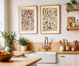 Adolphe Millot Botanical Prints, Vintage Mushroom and Flower Wall Art (Set of 2) 4