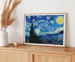 Starry Night Van Gogh Print Wall Art, Blue Sky Stars Decor, Iconic Fine Art, Giclée 8