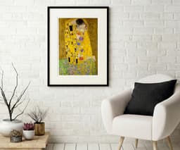 The Kiss Gustav Klimt Print, Gold Romantic Wall Art, Wedding Gift Idea 9