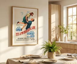 Vintage Movie Wall Art Print, It's a Wonderful Life, Classic Decor, Living Room Art, Fine Art Print Poster 8