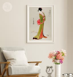 Eishi Hosoda Print, Vintage Japanese Wall Art for Living Room, Bedroom or Kitchen 6